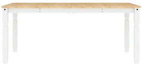 5 pcs conjunto de jantar Panama madeira pinho maciça branco