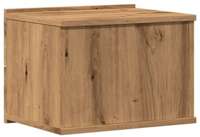 Mesa de cabeceira de parede 40x32x30 cm cor carvalho artisiano