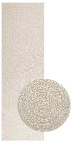 Tapete ZIZUR creme 80x250cm aspeto de juta interior e exterior