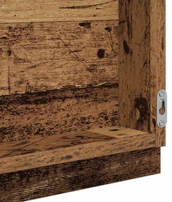 Espelho de Casa de Banho LED Madeira Velha 40x8.5x37 cm Madeira de Eng