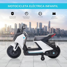 HOMCOM Motocicleta elétrica infantil com bateria de 6V para crianças d