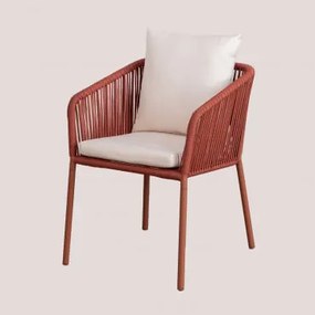 Pacote de 4 cadeiras de jardim Arhiza Classic Style Telha Vermelha - Sklum