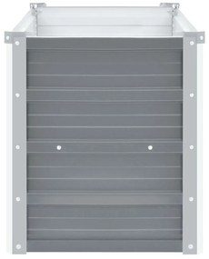 Canteiro elevado de jardim aço galvanizado 100x40x45cm cinzento