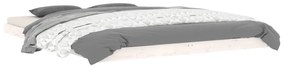 Estrutura de cama king size 150x200 cm pinho maciço branco
