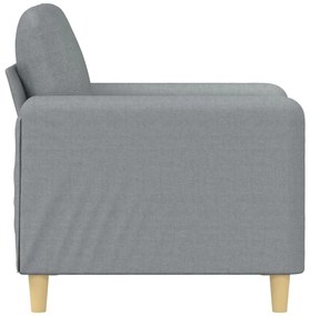 Poltrona tecido 60 cm cinzento-claro