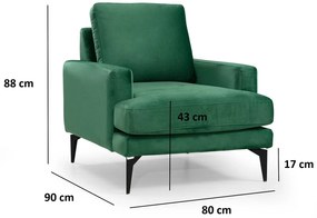 Cadeira Wing Papira – Verde – 80x90x88 cm