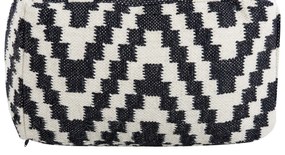 Pufe preto e branco 56 x 56 cm KNIDOS Beliani