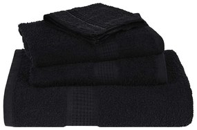 Toalhas de mãos 4 pcs 30x30 cm 360 g/m2 100% algodão preto