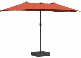 Guarda-sol de Jardim Terracota 385 x 209 x 244 cm tecido