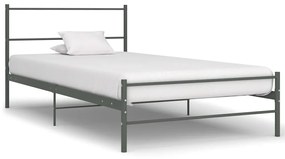 Estrutura de cama 100x200 cm metal cinzento