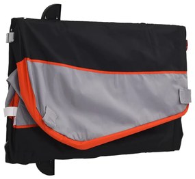 Reboque para bicicleta 45 kg ferro preto e laranja