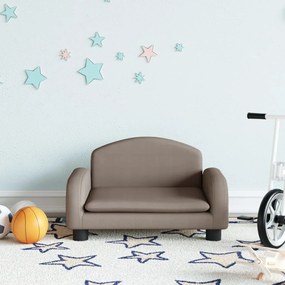 vidaXL Sofá infantil 50x40x30 cm tecido cinzento-acastanhado