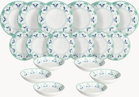 Conjunto de loiça em porcelana Madison Positano, 6 pessoas, conjunto de 18