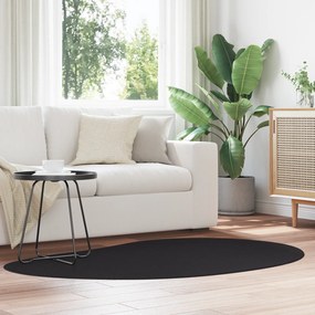 vidaXL Tapete de Área Preto 120x170 cm Poliéster Antiderrapante