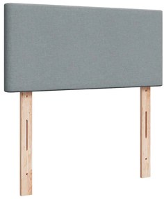 Cama com molas/colchão 80x200 cm tecido cinza-claro