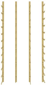 Garrafeira de parede para 36 garrafas 2 pcs ferro dourado