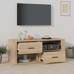 Móvel p/ TV 100x35x40cm madeira processada carvalho sonoma