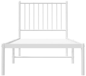 Estrutura de cama sem colchão com cabeceira 75x190 cm branco