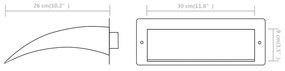 Fonte para piscina aço inoxidável 30x9x26 cm prateado