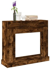 vidaXL Cornija lareira 100x30x87,5cm derivados madeira carvalho fumado
