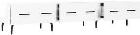 Móvel de TV 150x36x30 cm derivados de madeira branco brilhante