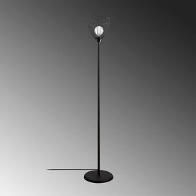 Candeeiro de Pé Zeyno – Preto – 32 x 32 cm, Altura 158 cm