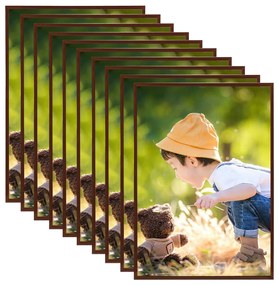 vidaXL Molduras para parede ou mesa 10 pcs 15x21 cm MDF cor bronze