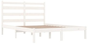 Estrutura de cama 120x200 cm pinho maciço branco