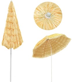 Guarda-sol de praia Natural 300 cm estilo havaiano