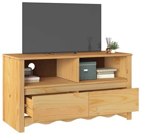 Cabide de TV vidaXL "DRAMMEN" 99x43x55 cm de Madeira Sólida de Pinheir