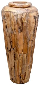 285210 vidaXL Jarra decorativa 40x80 cm madeira de teca maciça