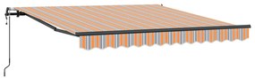 Toldo Retrátil Automático , Listrado Multicolorido 300 x 250 cm