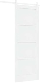 Porta Deslizante vidaXL com Conjunto de Hardware Branca 78x211 cm Made