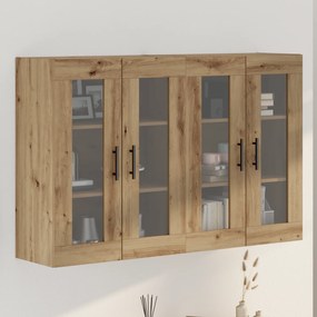 vidaXL Armários Montados na Parede 2 pcs Carvalho Artesanal 69,5x34x90 cm Madeira Engenheirada