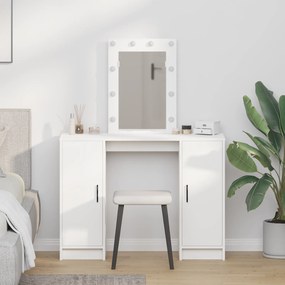 vidaXL Mesa de Maquagem com Luzes LED Branca 102x33x135 cm