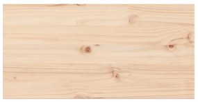 Tampos de mesa retangulares 2 pcs 80x40x2,5 cm pinho maciço