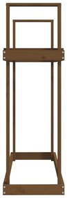 Suporte para lenha 110x35x108,5 cm pinho maciço castanho mel