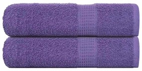 Toalhas de banho 2pcs 70x140 cm 360 gsm 100% algodão roxo