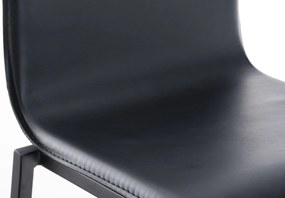 Banco de bar Avola em couro sintético 43 x 103 x 51 cm Preto