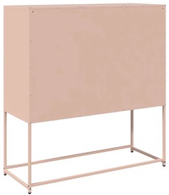 Aparador 100,5x39x107 cm aço laminado a frio rosa