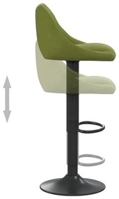 Bancos de bar 2 pcs veludo verde-claro