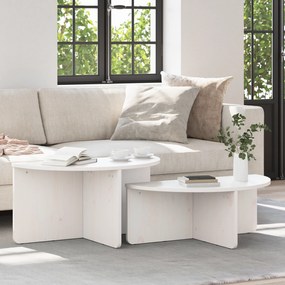 vidaXL Mesa de centro 2 pcs Branco 79 x 39.5 x 40 cm