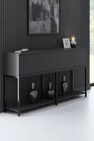 Conjunto de Mobiliário para Sala de Estar Lord – Antracite/Preto – TV: