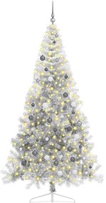 Árvore de Natal Artificial Prateado 240 cm PET
