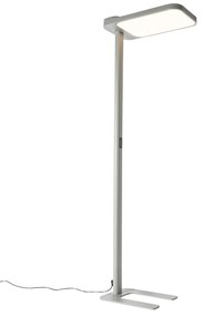 Candeeiro de pé de luz diurna cinzento quadrado com LED e regulador de intensidade - Guzo