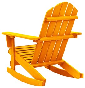 Cadeira Adirondack de baloiçar p/ jardim abeto maciço laranja