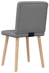 Cadeiras de jantar 2 pcs tecido cinzento-escuro
