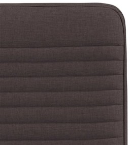 Cadeiras de jantar 4 pcs tecido castanho-escuro