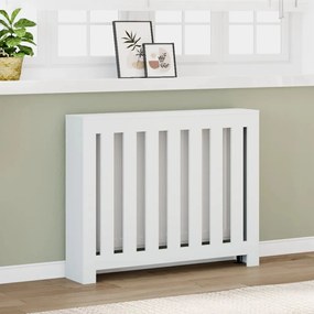 Cobertura de radiador 104x20x82 cm derivados de madeira branco