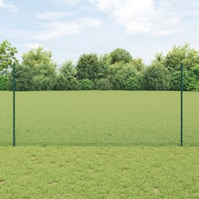 Cerca de Fio Soldado com 22 Postes U Verde 1,2x50 m Aço
